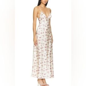 NWT WeWoreWhat Ivory Floral Maxi Slip Adjustable Straps Revolve